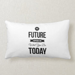 The Future Inspiring Quote White Throw Pillows