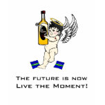 The future is now, live the moment! t-shirts