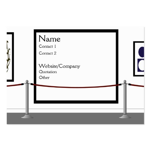 The Gallery Business Cards (front side)