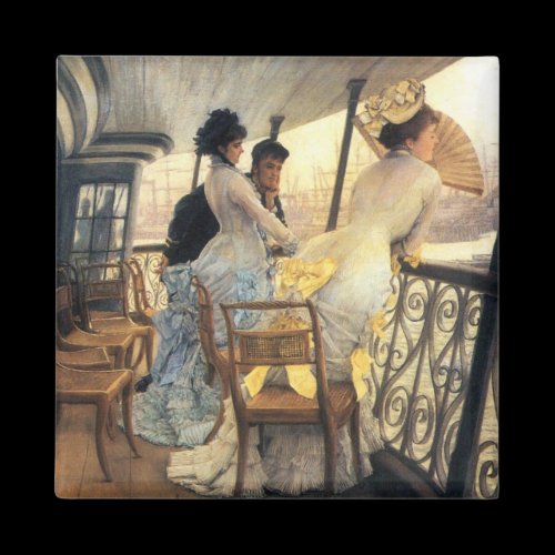 The gallery of the H.M.S. Calcutta by James Tissot Fridge Magnet