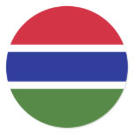The Gambia, Gabon Round Sticker