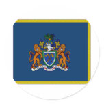 The Gambia President Flag Round Stickers