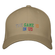 The Game Is In US embroidered hats