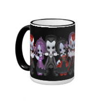 The Gang Little Gothics mugs by Ricaso_Designs The Gang Little Gothics mugs