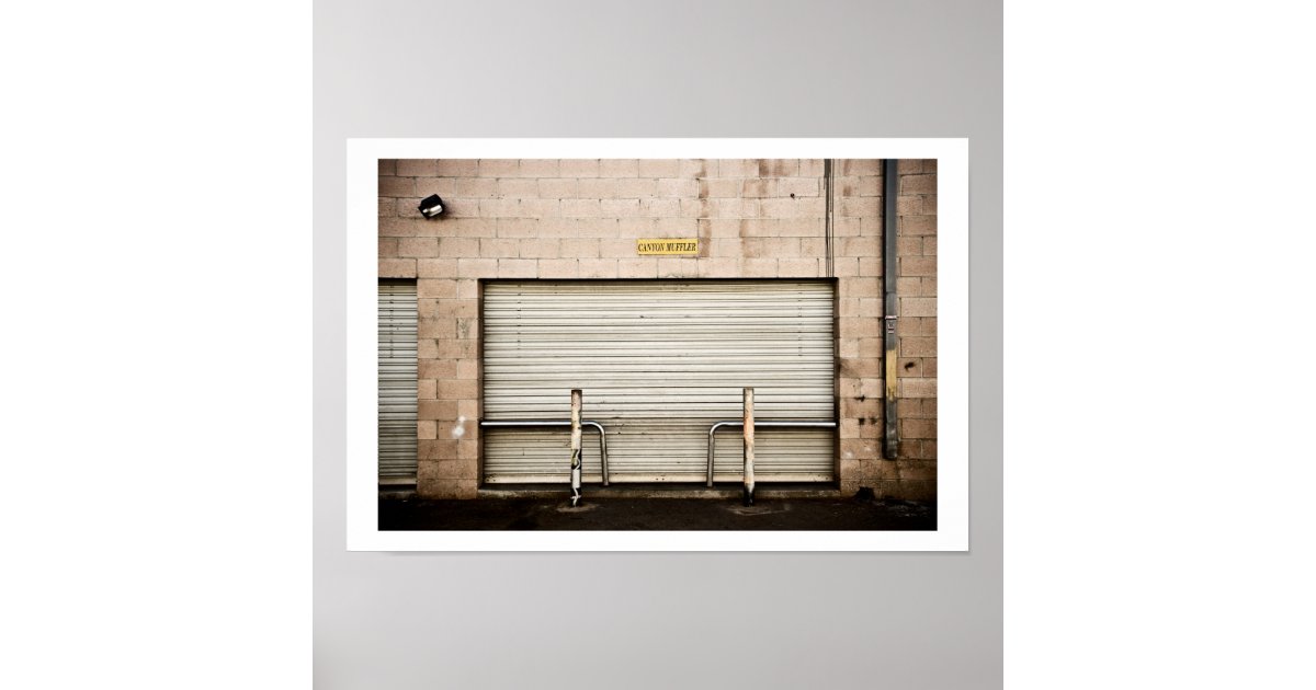 The Garage Door Poster | Zazzle