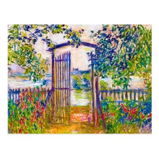 The Garden Gate at Vetheuil Claude Monet Postcard