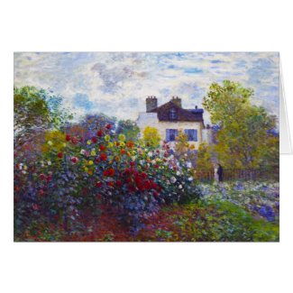 The Garden of Monet at Argenteuil Claude Monet Greeting Cards