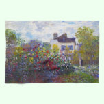 The Garden of Monet at Argenteuil Claude Monet kitchen towels