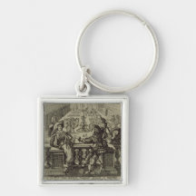 The garden of the French nobility, c.1640 (engravi Key Chains