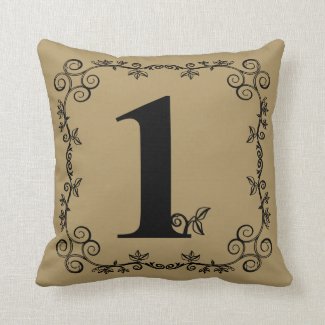 The Garden Vine Collection: Number 1 Throw Pillow