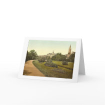 The Gardens III, Bournemouth, England vintage Phot Greeting Card