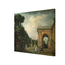 The Gardens of the Villa Ludovisi, Rome, 1749 Gallery Wrapped Canvas