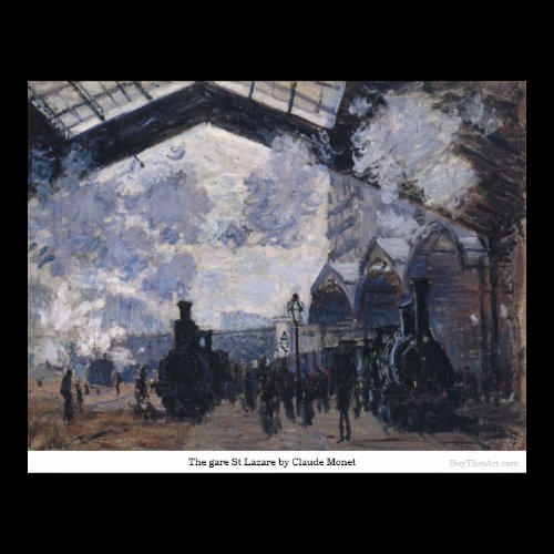 The gare St Lazare by Claude Monet Print