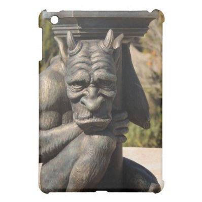 the gargoyle lamp post in front of the beast casle case for the iPad mini