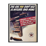 The Gas You Don't Use Is Hitler's Bad News postcards