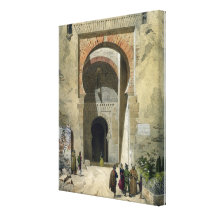 The Gate of Justice, entrance to the Alhambra, Gra Stretched Canvas Print