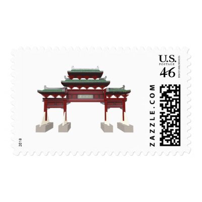 The Gate of  West Lake Huizhou: 3D Model: Stamps by spiritswitchboard