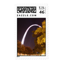 The Gateway Arch at Night postage