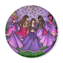 The Gathering of Belly Dancers in Purple magnets
