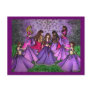 The Gathering of Belly Dancers in Purple Postcard