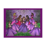 The Gathering of Belly Dancers in Purple Postcard