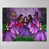 The Gathering Women Art Canvas Print posters