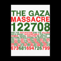 The Gaza Massacre postcards
