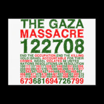The Gaza Massacre postcards
