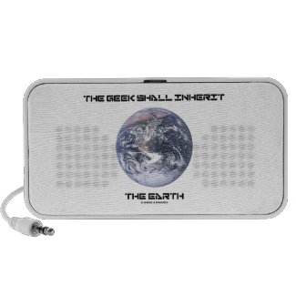 The Geek Shall Inherit The Earth Blue Marble Earth Travel Speaker