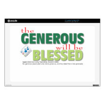 The Generous will be blessed Skins For 17" Laptops