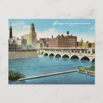 The Genesee River & Aqueduct  Postcard