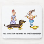 The Genie & The Wiener Dog Mousepad