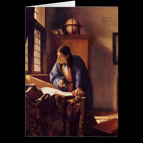 The Geographer by Johannes Vermeer Cards