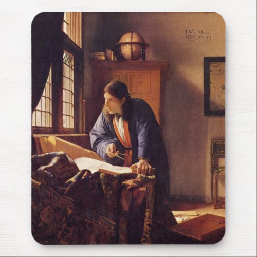 The Geographer by Johannes Vermeer Mouse Pads