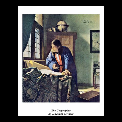 The Geographer. By Johannes Vermeer Print