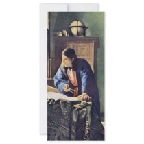 The Geographer.,  By Johannes Vermeer Customized Rack Card
