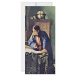The Geographer.,  By Johannes Vermeer Customized Rack Card