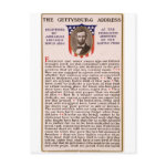 The Gettysburg Address by Abraham Lincoln 1863 Post Card
