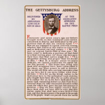 The Gettysburg Address by Abraham Lincoln 1863 Posters