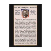 The Gettysburg Address Obama Inauguration Theme Post Cards