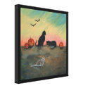 The Ghost Cat Halloween Wrapped Canvas Print wrappedcanvas