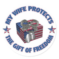 The Gift Of Freedom Wife Sticker by PoliceGiftShop The Gift Of Freedom Wife Sticker
