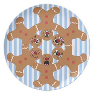 "The Ginger Boys" Gingerbread Skydiving Formation Party Plates