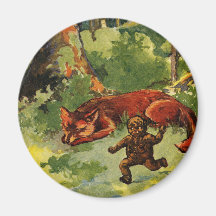 The Gingerbread Boy & the Fox Refrigerator Magnet