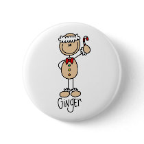 The Gingerbread Man Button by stick_figures The Gingerbread Man Button
