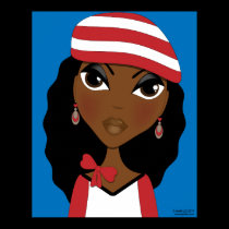 The Girl In Hat Print