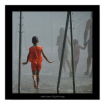 The girl in orange posters
