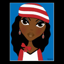 The Girl In The Hat Postcard postcards