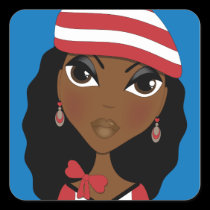 The Girl in The Hat Sticker stickers