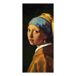 The Girl With A Pearl Earring.,  By Johannes Verme Personalized Rack Card